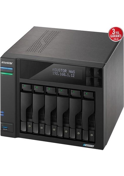 AS6706T-8GB Celeron Qc- 8gb Ram- 6-Diskli Nas Server (Disksiz)