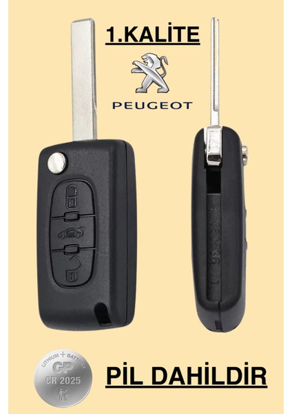 Peugeot Partner 207 208 308 407 508 3 Tuşlu Kumanda Anahtar Kabı fiyatları