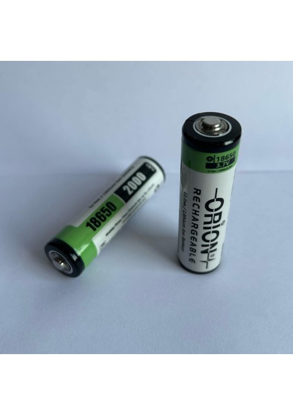 Başlı 18650 3.7V 2000MAH Şarj Edilebilir Li-Ion Pil -Başlıklı - 3c
