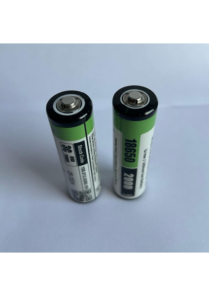 Başlı 18650 3.7V 2000MAH Şarj Edilebilir Li-Ion Pil -Başlıklı - 3c