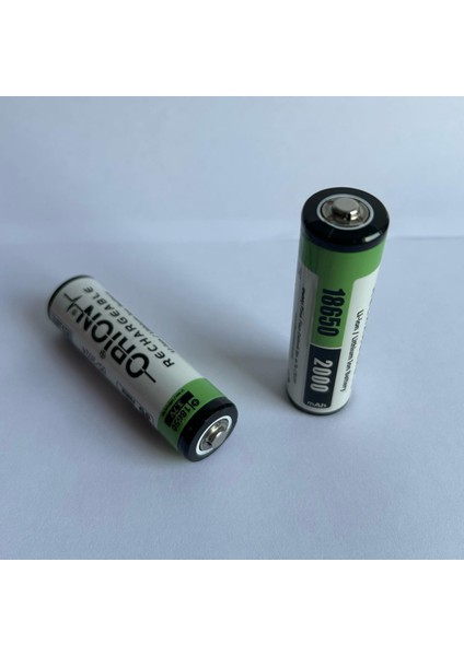 Başlı 18650 3.7V 2000MAH Şarj Edilebilir Li-Ion Pil -Başlıklı - 3c