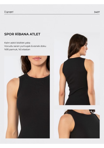 Kadın Kalın Askılı Ribana Atlet 3407/SİYAH fırsatları