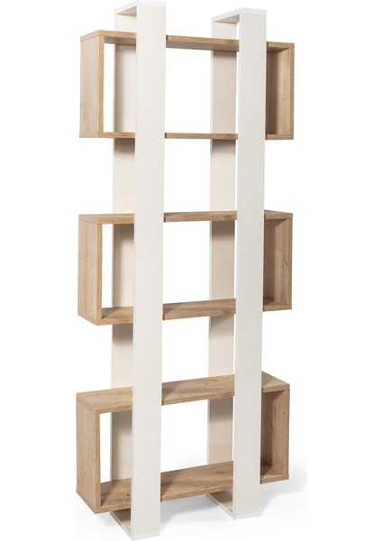 Duo Raf, Kitaplık, Vitrin, Modern, Şık (Kumtaşı-Safirmeşe)