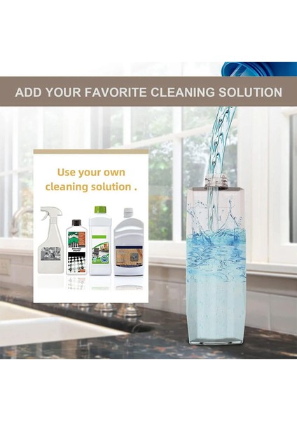 Sprey Mop Su Hazneli Pratik Temizlik Seti 4 Adet Mikrofiber Spray Mop