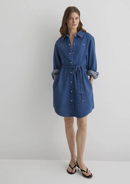 Bertina Classic Denim Indigo Mavisi Jean Elbise 1310618-89426 fırsatları