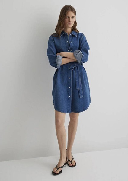 Bertina Classic Denim Indigo Mavisi Jean Elbise 1310618-89426