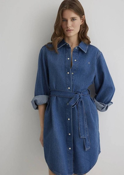 Bertina Classic Denim Indigo Mavisi Jean Elbise 1310618-89426 fiyatları