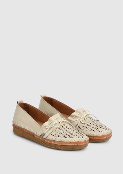 Ekru Deri Kadın Ayakkabı fiyatları