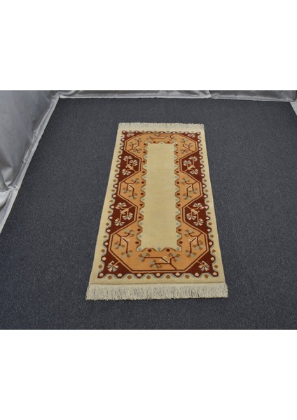 Yeni El Dokuma Modern Çiçekli Muğla Milas Yün Halı 5680