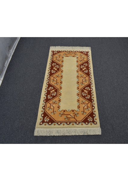 Yeni El Dokuma Modern Çiçekli Muğla Milas Yün Halı 5680