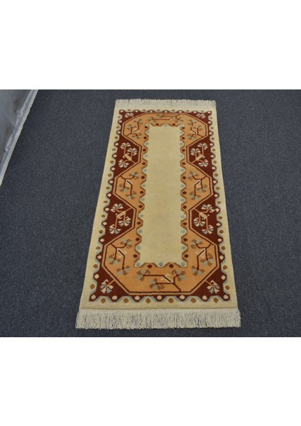 Yeni El Dokuma Modern Çiçekli Muğla Milas Yün Halı 5680