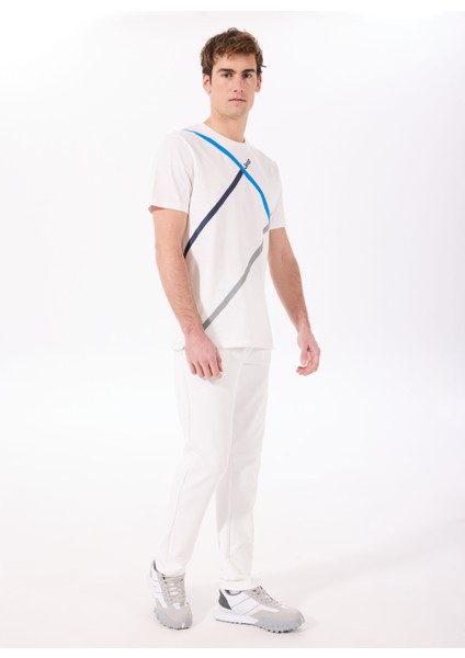 Bisiklet Yaka Baskılı Beyaz Erkek T-Shirt J5SM-TST7381 fiyatları