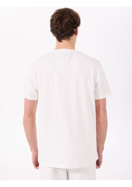 Bisiklet Yaka Baskılı Beyaz Erkek T-Shirt J5SM-TST7381 indirimleri