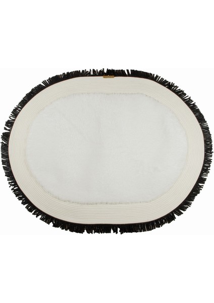 Kaymaz Taban Beyaz Hasır Jüt Banyo Paspası 70 cm x 90 cm , Antre, Hol, Giriş Halısı