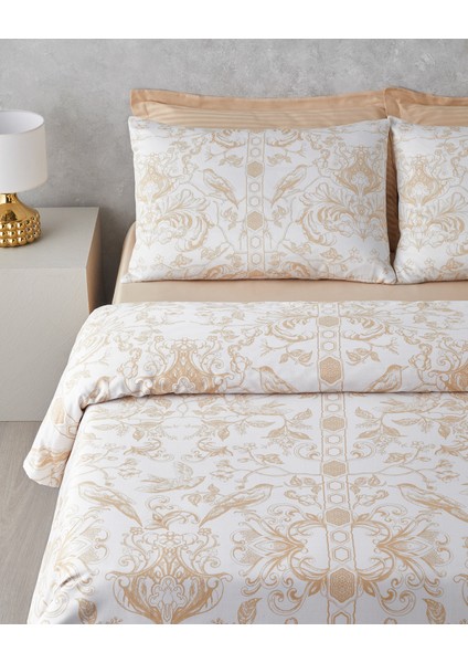 Dainty Bird Pamuk Saten Çift Kişilik Nevresim Takımı 200X220 cm Gold modelleri