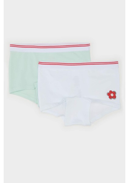 Kız Çocuk Çiçekli 2'li Boxer E7077A825SP