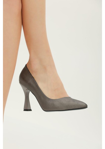 Kadın Platin Renkli Topuklu Stiletto