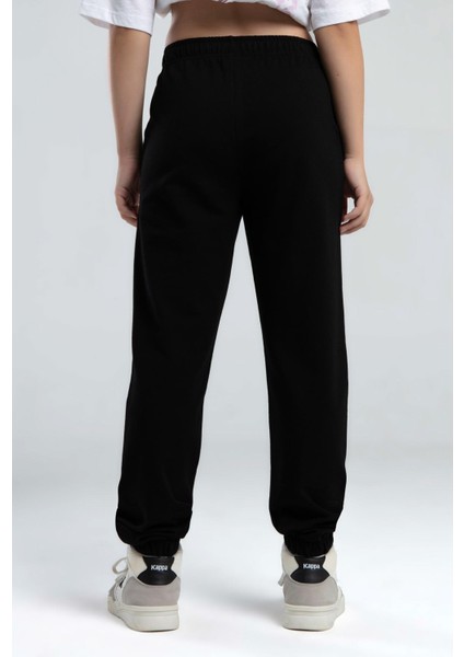 Authentic Kaliyah Kız Çocuk Siyah Regular Fit Eşofman Altı