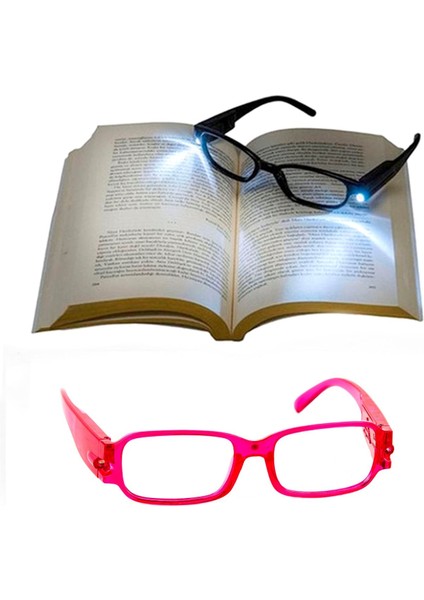 Kitap Okuma Gö Zlüğü LED Işıklı - Kırmızı