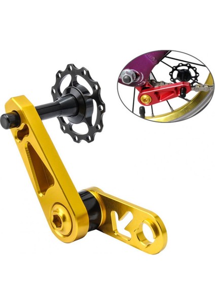 Altın Tarzı Katlanır Bisikletler Için Alüminyum Alaşım Tek Hız Zincir Gerdirici Paslanmaz Çelik Yaylı Bisiklet Arka Aktarıcı Zincir Kılavuzu (Yurt Dışından) indirimleri