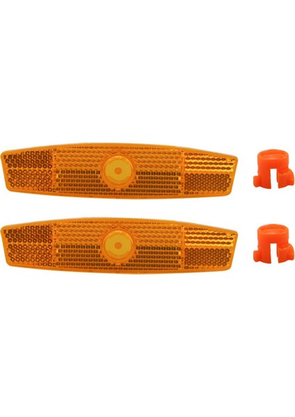 2 Adet Sarı Tarzı Bisiklet Tekerlek Jant Yansıtıcı Lamba Montaj Vintage Klipsli Tüp Yansıtıcı (Yurt Dışından)