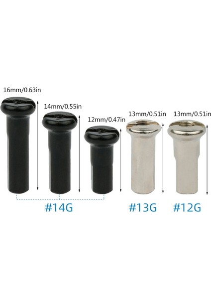 14G Siyah 14MM Tarzı 14G 13G 12G Dağ Yol Bisikletleri Tekerlek Elektrikli Bisiklet Scooter Bisiklet Konuşan Nipel Pirinç Bisiklet Parça Kaplamalı (Yurt Dışından)