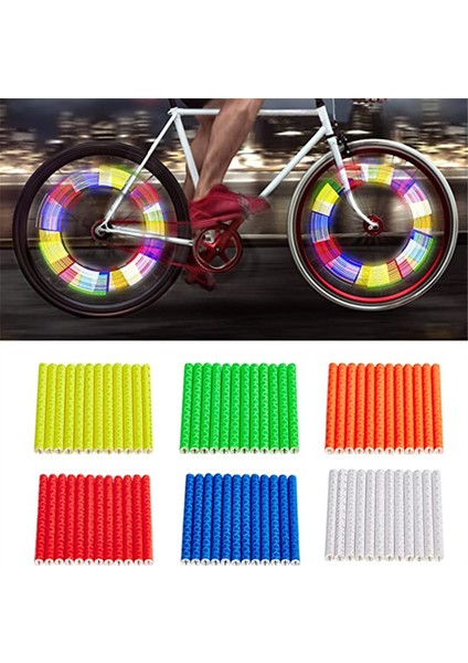 24 Adet Sarı Tarzı Pcs Bisiklet Sürme Tekerlek Jant Konuş Montajı Klip Tüp Su Geçirmez Uyarı Işık Şerit Reflektör Yansıtıcı Açık Bisiklet 75MM (Yurt Dışından) fiyatları