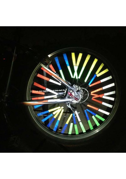 Kırmızı Stil Mtb Bisiklet Yansıtıcı Tüp Tekerlek Konuşları Şerit Güvenlik Uyarı Işığı Reflektör Tekerlek Sürüş Güvenliği Reflektör Bantı (Yurt Dışından)