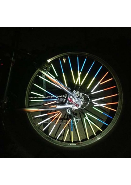 Kırmızı Stil Mtb Bisiklet Yansıtıcı Tüp Tekerlek Konuşları Şerit Güvenlik Uyarı Işığı Reflektör Tekerlek Sürüş Güvenliği Reflektör Bantı (Yurt Dışından)