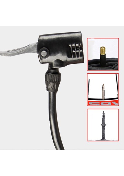 Siyah Stil Elektrikli Bisiklet Hava Pompası Mini Bisiklet Pompası Yüksek Basınçlı Gaz Pompası Basketbol Bisiklet Lastik Dolum Pompası Taşınabilir Araba Pompası (Yurt Dışından) fiyatları