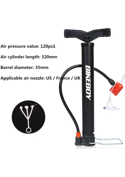 Siyah Stil Elektrikli Bisiklet Hava Pompası Mini Bisiklet Pompası Yüksek Basınçlı Gaz Pompası Basketbol Bisiklet Lastik Dolum Pompası Taşınabilir Araba Pompası (Yurt Dışından) fırsatları