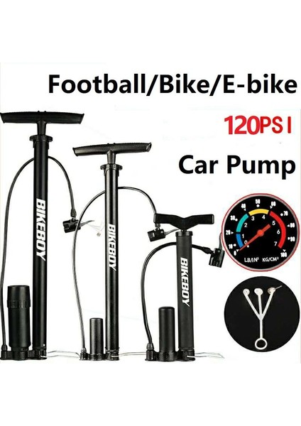 Siyah Stil Elektrikli Bisiklet Hava Pompası Mini Bisiklet Pompası Yüksek Basınçlı Gaz Pompası Basketbol Bisiklet Lastik Dolum Pompası Taşınabilir Araba Pompası (Yurt Dışından) indirimleri