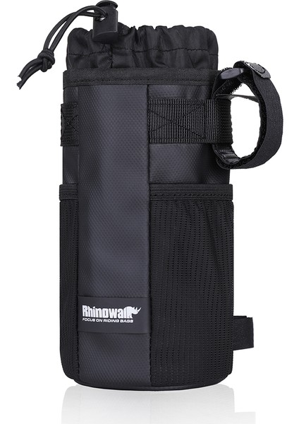 RK9100-SIYAH(1 Adet) Stili Rhinowalk Bisiklet Gidon Çantası Su Şişesi Bisiklet Çantası Atıştırmalık Saklama Bisiklet Seyahati Işe Gidiş Dönüş Izole Kettle Kılıfı (Yurt Dışından)