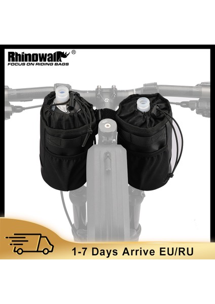 RK9100-SIYAH(1 Adet) Stili Rhinowalk Bisiklet Gidon Çantası Su Şişesi Bisiklet Çantası Atıştırmalık Saklama Bisiklet Seyahati Işe Gidiş Dönüş Izole Kettle Kılıfı (Yurt Dışından) fiyatları