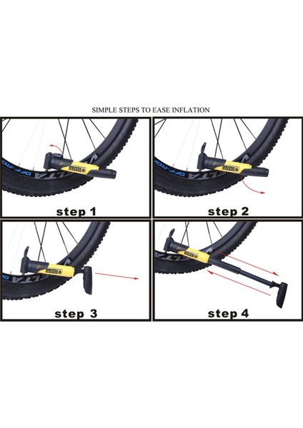 Bir Stil Çok Fonksiyonlu Taşınabilir Bisiklet Bisikleti Hava Pompası Lastik Top Çift Darbe Gaz Ağzı Bisiklet Pompası (Yurt Dışından) fırsatları