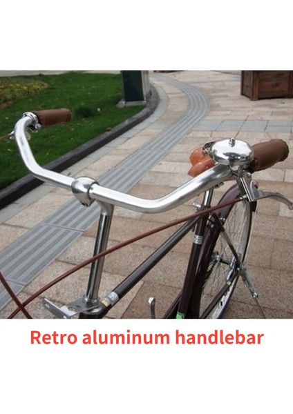 Bir Siyah Stil Retro Sabit Bisiklet Direksiyon Bisiklet Bisiklet Parçaları Bükme Sap Alüminyum Çubuk Siyah Gümüş Aksesuarlar (Yurt Dışından)