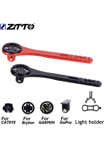 Kırmızı Stil Ztto Yol Bisikleti Hız ​​ölçer Bilgisayar Direksiyon Ön Montajı Bisiklet Garmin Cateye Gopro Action Kamera Işık Tutucu Için Bisiklet Sürme (Yurt Dışından)