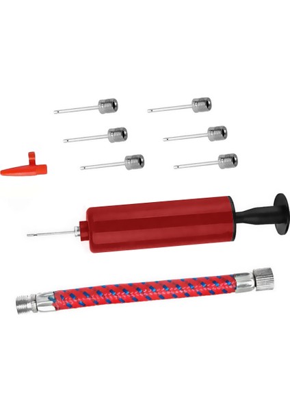 Mavi Stil 4 Renkli Top Pompası Seti El Pompası Inflator Taşınabilir Top Şişirme Pompası Araçları ile Hava Hortumu (Yurt Dışından)