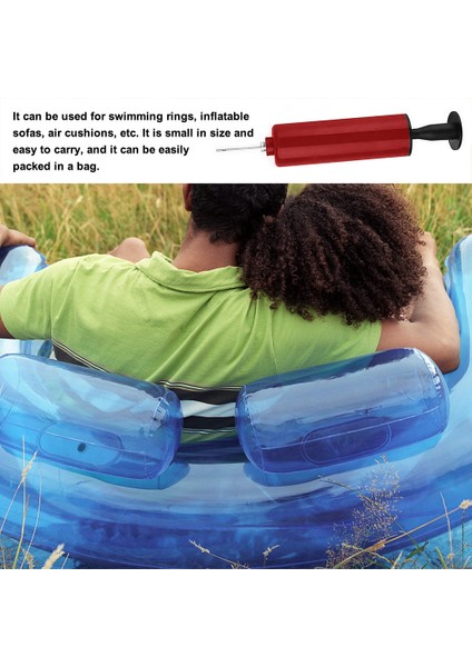 Mavi Stil 4 Renkli Top Pompası Seti El Pompası Inflator Taşınabilir Top Şişirme Pompası Araçları ile Hava Hortumu (Yurt Dışından)