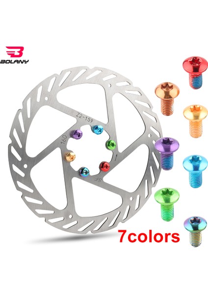 Mor Tarzı Bolany Bisiklet Fren Vida Renkli Rotor Vida Çelik M5*g Mtb Bisiklet Bisiklet Sabitleme Aksesuarları Için (Yurt Dışından)