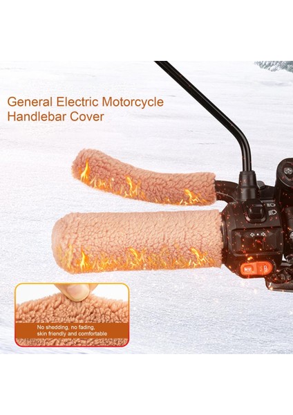 Mavi Stil Soğuk Hava Için Yırtılmaya Dayanıklı Pratik Yumuşak Peluş Direksiyon Kılıfı Gövde Koruması Anti-Dökülme Motosiklet El Koruması Kılıfı (Yurt Dışından) modelleri