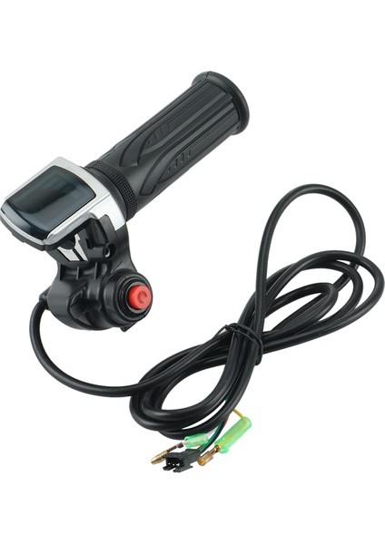 36V Tarzı Elektrikli Bisiklet Scooter Hız Kavrama LCD Ekran Anahtar ile Şalterli Ebike Twist Gaz Kolu Accelerator Direksiyonu Kavrama (Yurt Dışından)