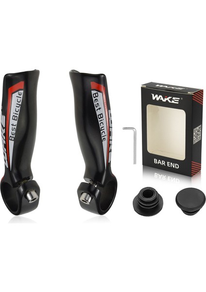 Kırmızı Stil Dağ Bisikleti Çekiç Sapı Bisiklet Çekiç Sapı Alüminyum Alaşımlı Çekiç Sapı Boynuz Sapı Seti Bisiklet Direksiyon Aksesuarları (Yurt Dışından)