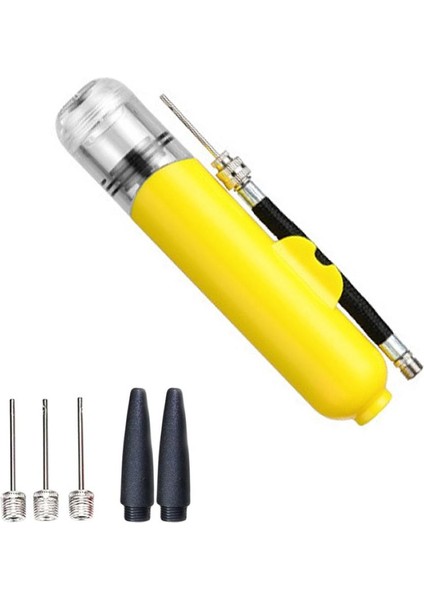 Siyah Stil 16 cm Mini Top Pompa Taşınabilir Plastik Çift Eylem Spor Topları Basketbol Futbol Futbol Yoga Topu El Hava Pompası Şişirici ile (Yurt Dışından) fiyatları