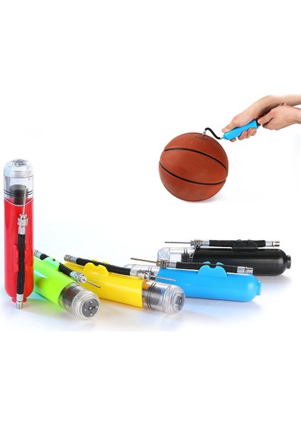Siyah Stil 16 cm Mini Top Pompa Taşınabilir Plastik Çift Eylem Spor Topları Basketbol Futbol Futbol Yoga Topu El Hava Pompası Şişirici ile (Yurt Dışından) modelleri