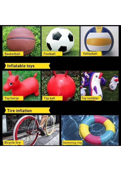 Siyah Stil 16 cm Mini Top Pompa Taşınabilir Plastik Çift Eylem Spor Topları Basketbol Futbol Futbol Yoga Topu El Hava Pompası Şişirici ile (Yurt Dışından) fırsatları