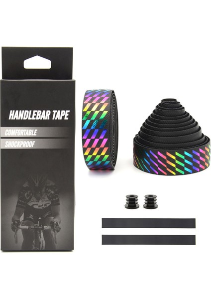 Renk Stili Yol Bisikleti Tutacak Kayışları Yol Bisikleti Eva Kaymaz Gradyan Payetli Tutacak Kayışları Bisiklet Tutacak Bantları (Yurt Dışından)