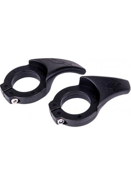 Siyah Stil Mtb Boynuz Kolu Yardımcı Kolu Ikiz Kolu Güçlü Plastik Dayanıklı Bisiklet Küçük Yardımcı Direksiyon (Yurt Dışından)