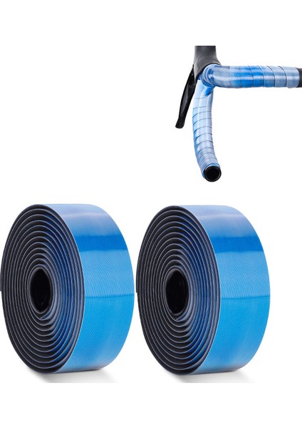Gök Mavisi Tarzı Bisiklet Gradyanı Direksiyon Bandı 5d Şok Emici ve Kaymaz Direksiyon Bandı Yol Bisikleti Askı Direksiyon Takımı Binme Ekipmanları (Yurt Dışından)