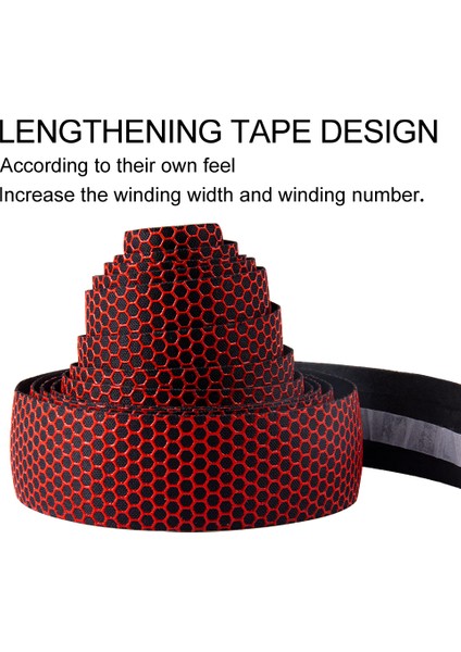 Kırmızı Stil Ultrahafif Yol Bisikleti Direksiyon Bandı Balpeteği Tasarımı Kaymaz Eva Şok Emici Bisiklet Direksiyon Bandı Bisiklet Aksesuarları (Yurt Dışından) indirimleri